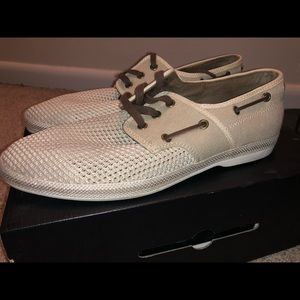 Aldo boat shoes with lace.